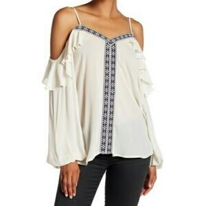 Pleione Cold Shoulder Blouse - Size L - NWT
